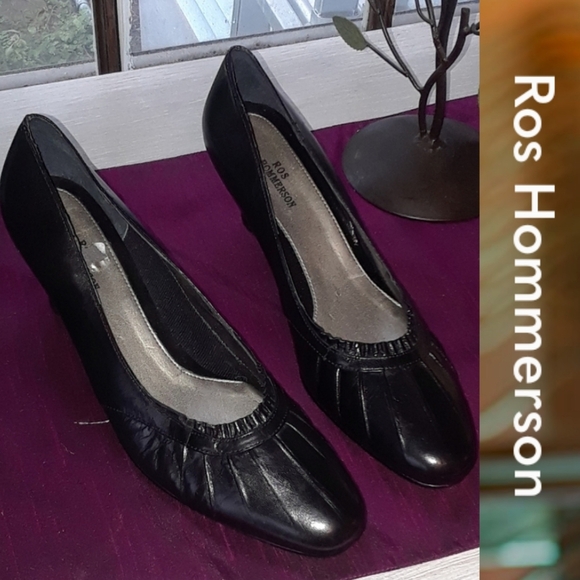 Size 8 Ros Hommerson black leather high heels - Picture 10 of 10